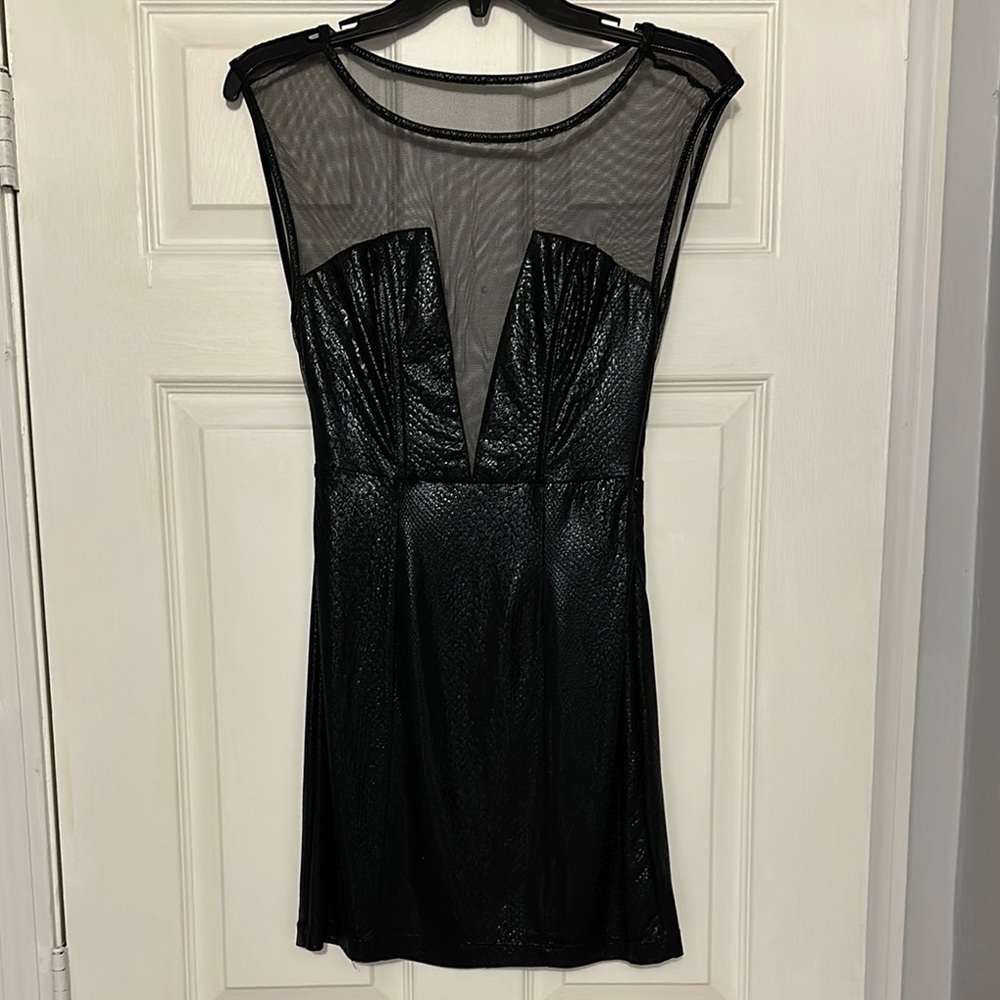 Trixxi Black Mesh Dress
